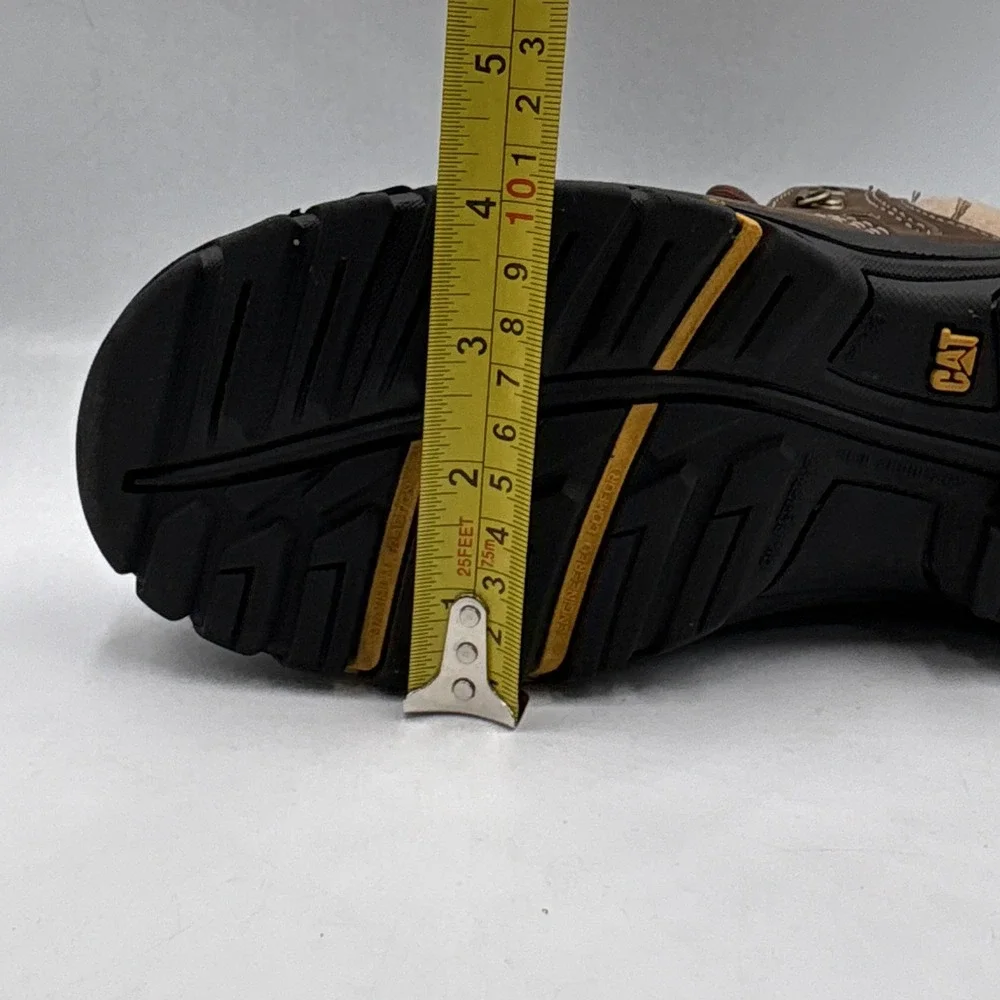 Caterpillar Tess Sundance Brown Leather EH Work Boots, Women's 7.5 Wide